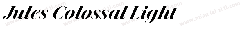 Jules Colossal Light字体转换